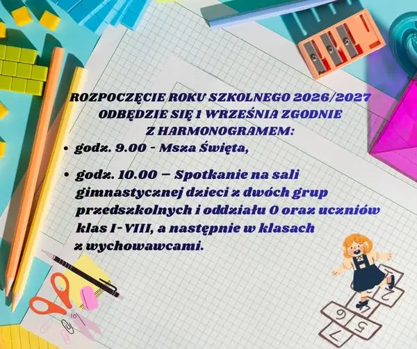 Uroczyste rozpoczęcie roku szkolnego 2026/2027 – 1 września