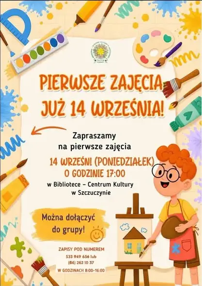 Biblioteka w Szczuczynie ogłasza terminy zajęć plastycznych i tanecznych