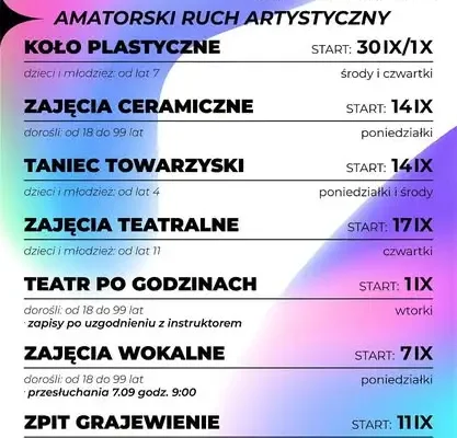 Zapisy na zajęcia GCK w sezonie 2026/2027 – oferta dla dzieci, młodzieży i dorosłych