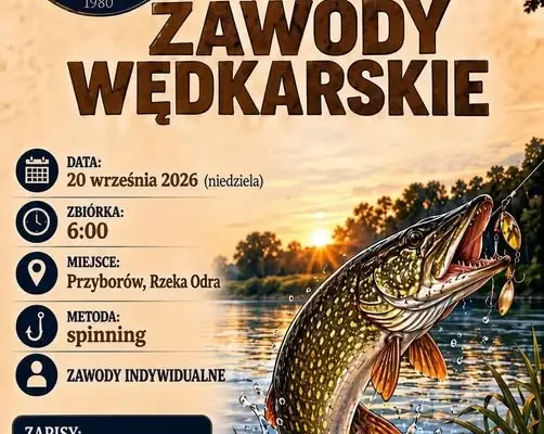 Zawody spinningowe nad Odrą – Koło PZW nr 97 w Wąsoszu zaprasza