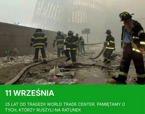 25 lat od 11 września. Hołd dla ratowników, którzy ruszyli w stronę zagrożenia