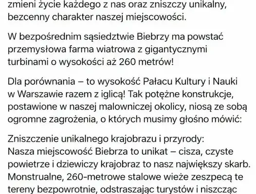 Gmina Rajgród ostrzega przed fake newsem o farmie wiatrowej