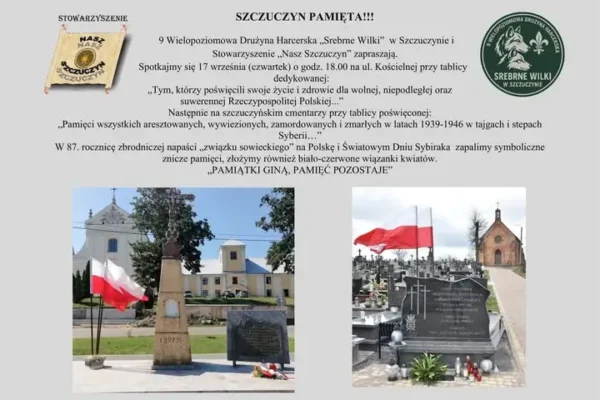 Szczuczyn pamięta: obchody Dnia Sybiraka i 87. rocznicy napaści sowieckiej