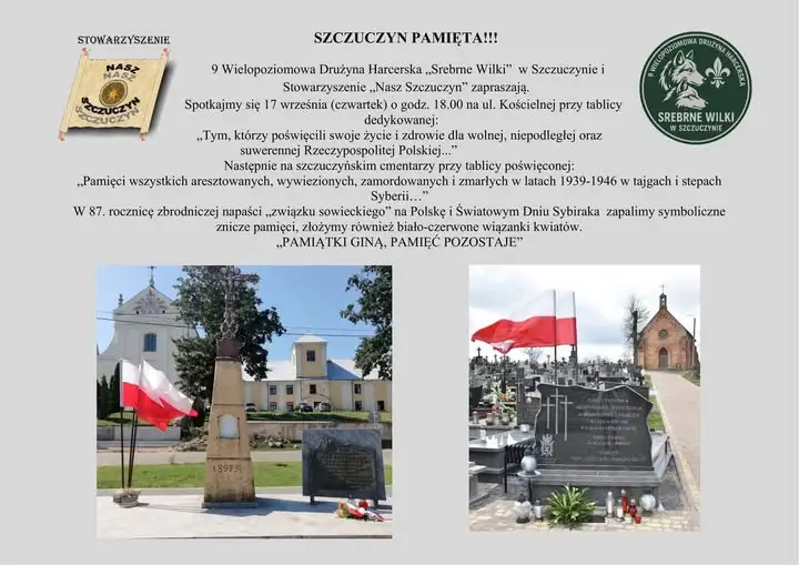 Szczuczyn pamięta: obchody Dnia Sybiraka i 87. rocznicy napaści sowieckiej