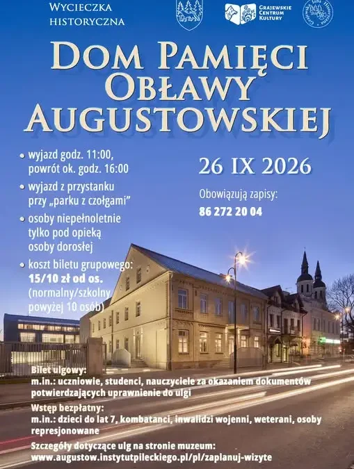 Wyjazd do Domu Pamięci Obławy Augustowskiej – zapisy trwają