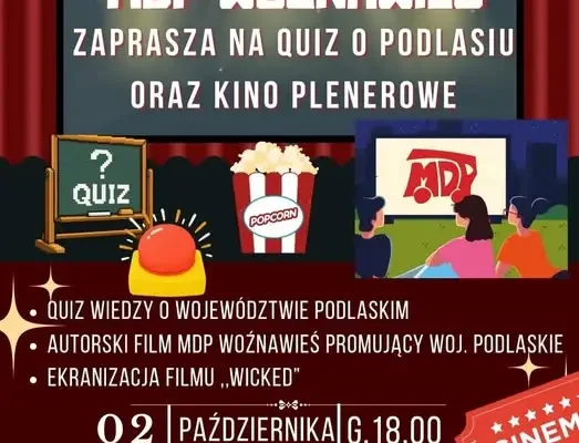Kino plenerowe i quiz o Podlasiu w Woźnawsi – już w piątek
