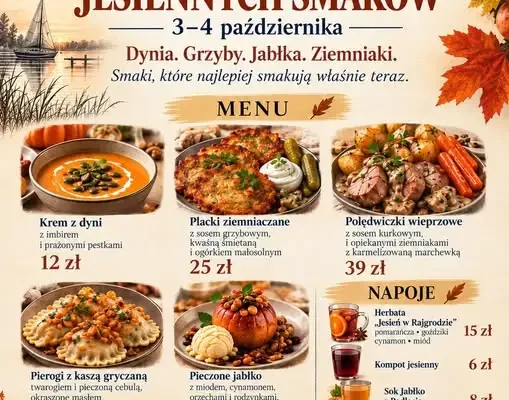 Weekend Jesiennych Smaków w Rajgrodzie – kulinarna uczta 3–4 października