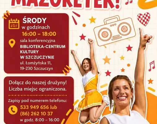 Grupa Mażoretek w Szczuczynie zaprasza na zajęcia taneczne