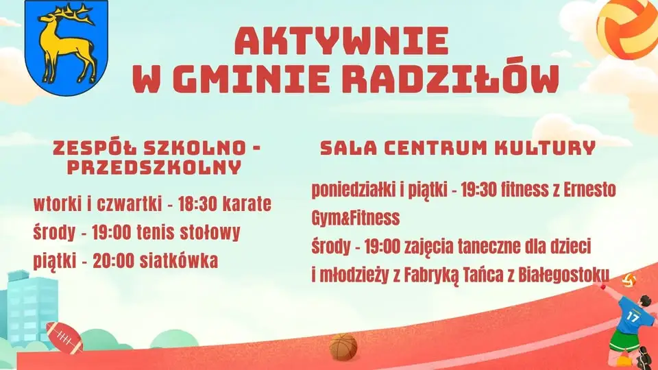 Radziłów stawia na aktywność — jesienno-zimowa oferta dla mieszkańców