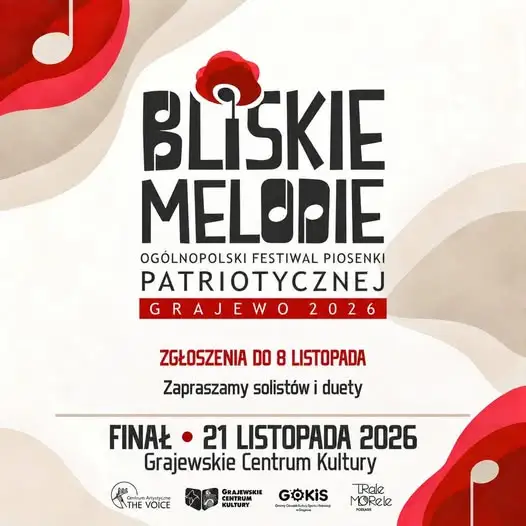 Bliskie Melodie 2026 w Grajewie – trwają zgłoszenia, finał już 21 listopada