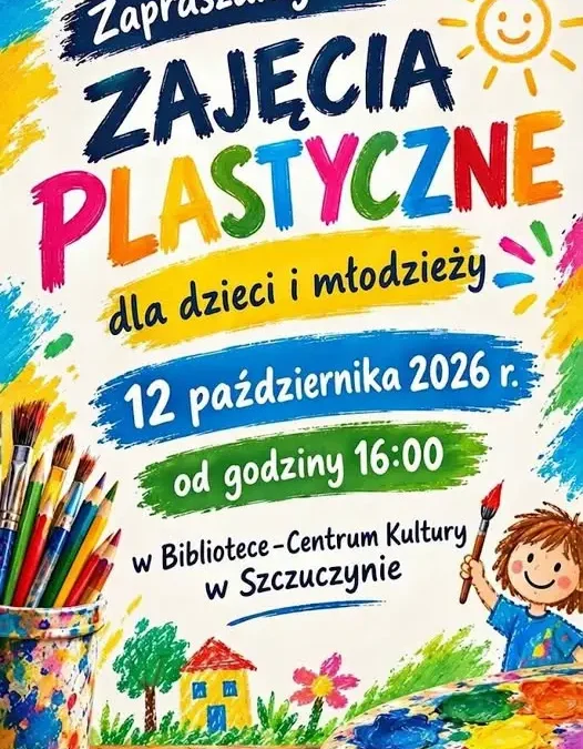 Zajęcia plastyczne w Bibliotece-Centrum Kultury w Szczuczynie