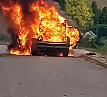 Pożar samochodu osobowego w Radziłowie – interwencja strażaków OSP