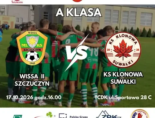 Wissa II Szczuczyn zagra z Klonową Suwałki w sobotnim meczu A-klasy