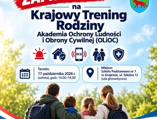 Grajewo: Krajowy Trening Rodziny w SP nr 1 – naucz się reagować na alarmy