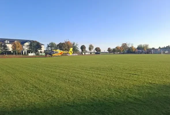 Radziłowscy strażacy zabezpieczyli lądowisko dla śmigłowca LPR