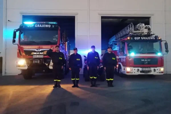 Strażacy z Grajewa oddali hołd poległym kolegom z Niska