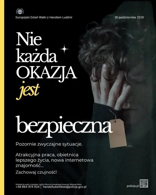 Europejski Dzień Walki z Handlem Ludźmi – zagrożenie, które może czaić się w pozornie niewinnej ofercie