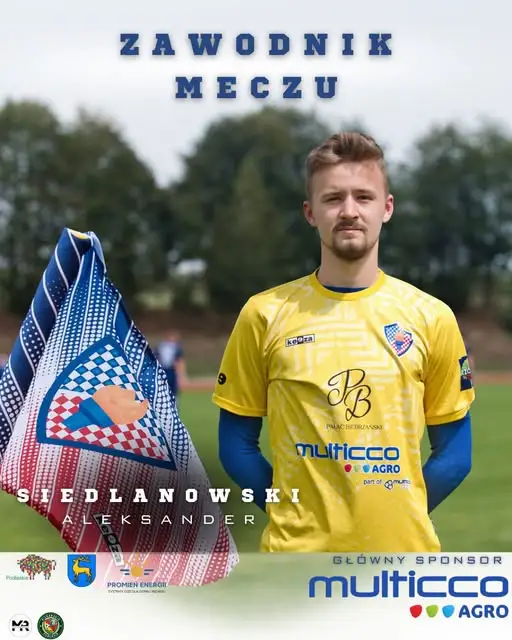Aleksander Siedlanowski MVP meczu! Znicz Radziłów docenia bohatera